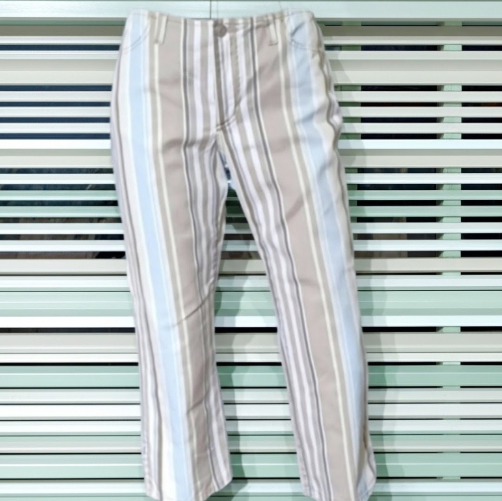 Jordache Striped No Waistband crop jeans